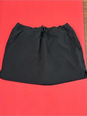 GAIAM Black Athletic Skort with Subtle Logo